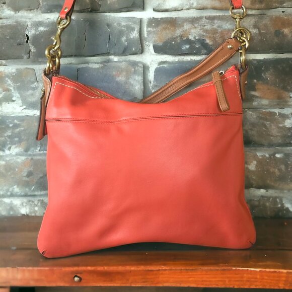 COACH "POPPY" 22432 Leather Color Block Perri Hippie Conv Shoulder/Cross… - Picture 5 of 16